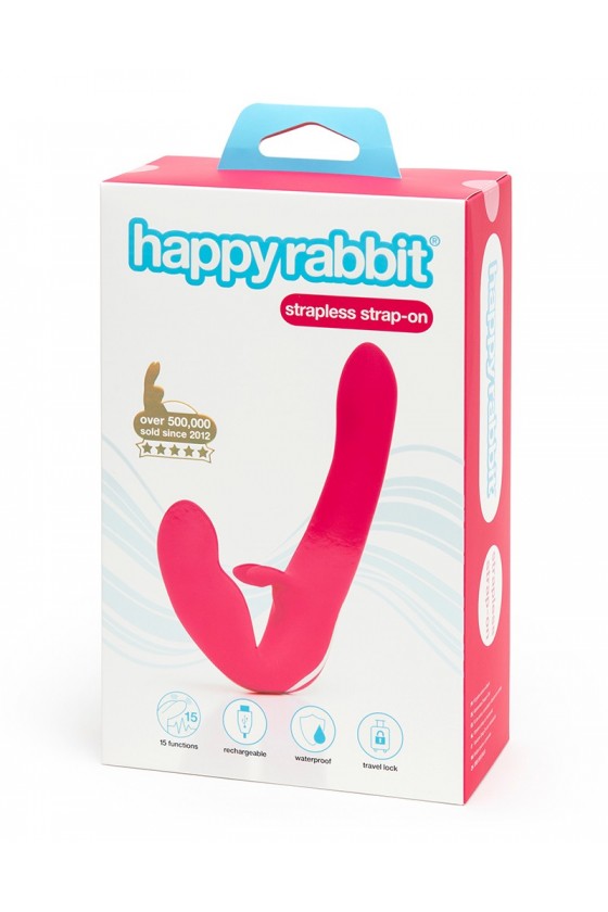 Podwójny Wibrator Happy Rabbit Strapless Strap On Vibrator With Bunny Ears