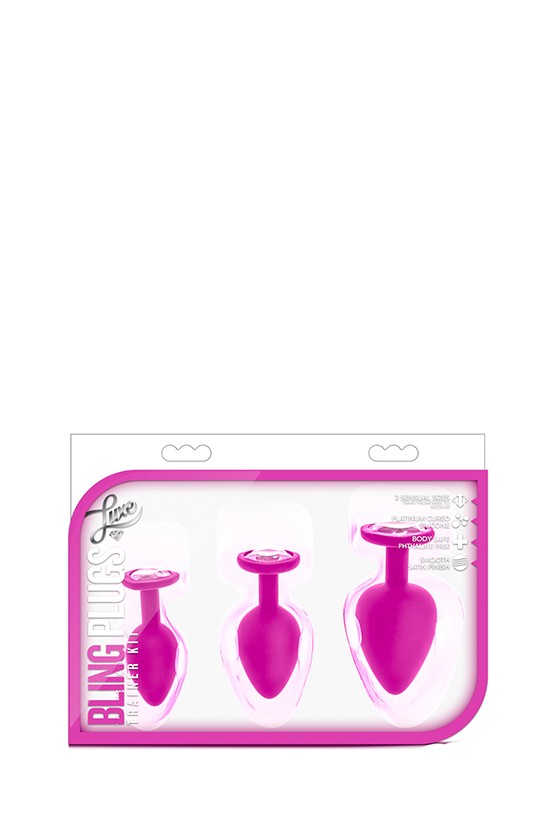 Zestaw Korków Analnych Blush Luxe Bling Plugs Trening Kit Pink