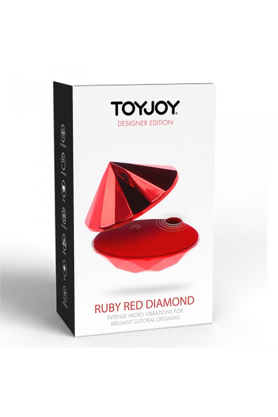 Bezdotykowy masażer łechtaczki ToyJoy Ruby Red Diamond