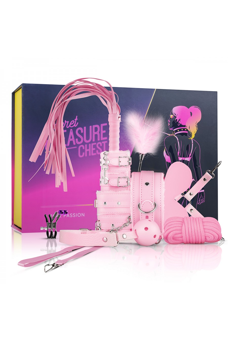 Zestaw BDSM Secret Pleasure Chest Pink Passion
