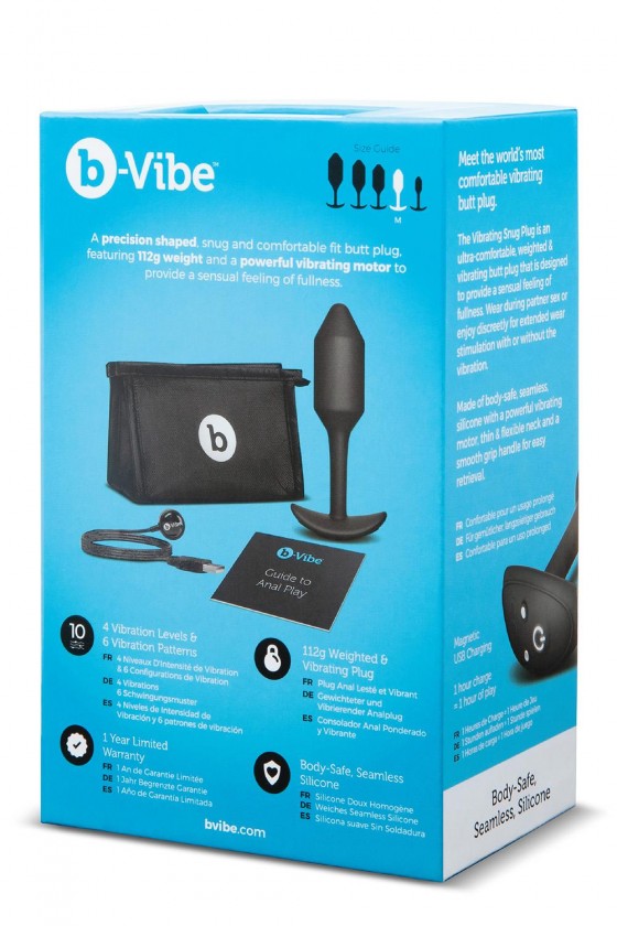 Wibrujący korek analny b-Vibe Vibrating Snug Plug - 5 rozmiarów